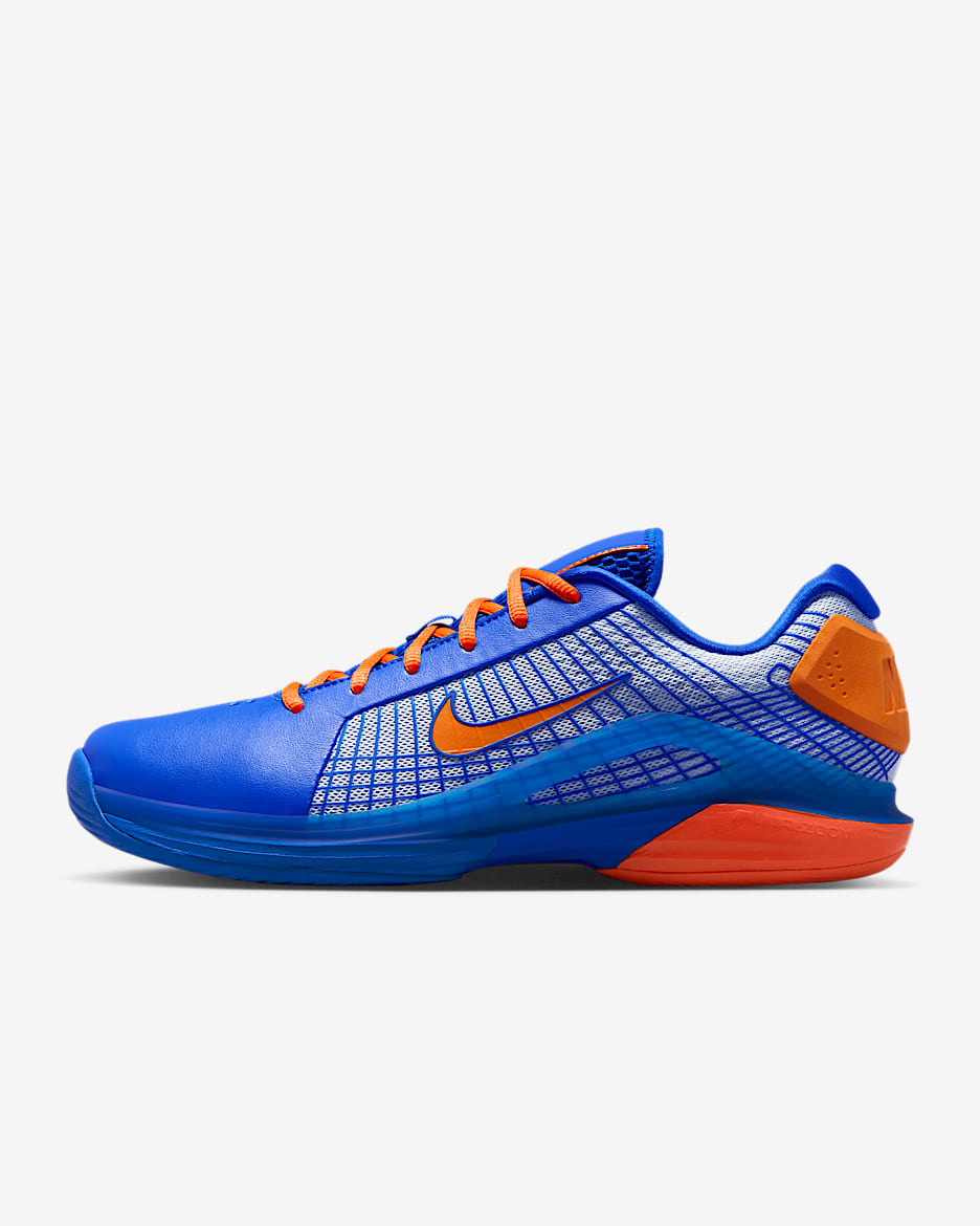 Nike Vapor 12 Hypersmash 男子硬地球场网球鞋 - 赛车蓝/白金色/安全橙