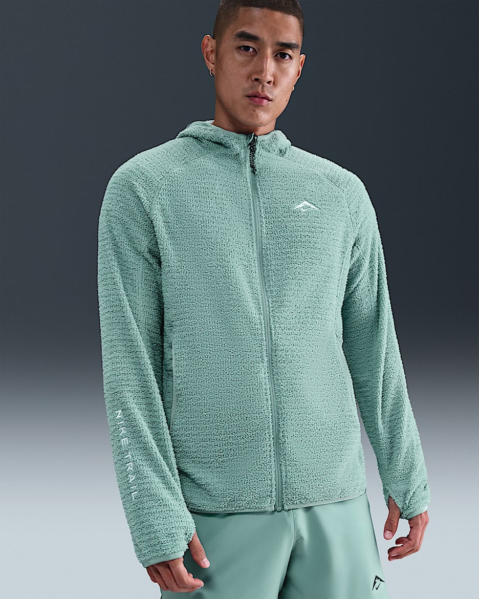 Nike Trail Dri-FIT 男子越野速干加绒跑步夹克 - 大炮灰/山峰白