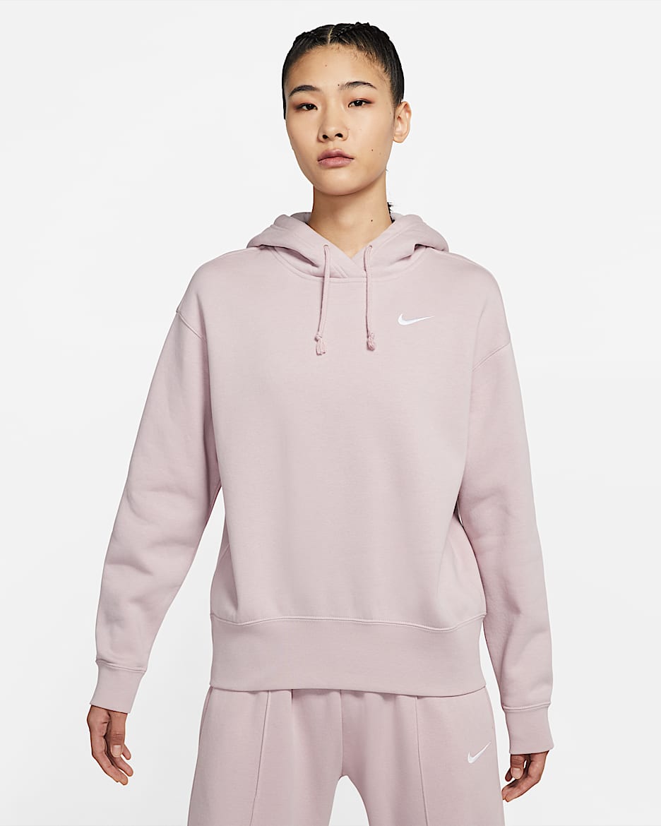 Nike Sportswear 女子起绒连帽衫 - 香槟色/白色