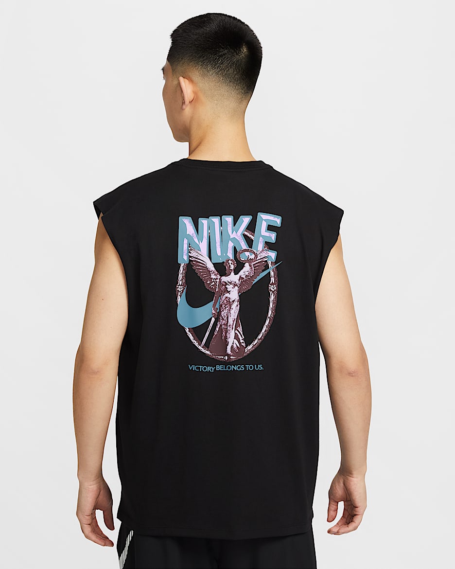Nike 男子无袖训练T恤 - 黑