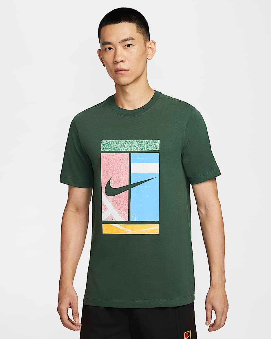 NikeCourt Dri-FIT 男子速干T恤 - 冷杉绿