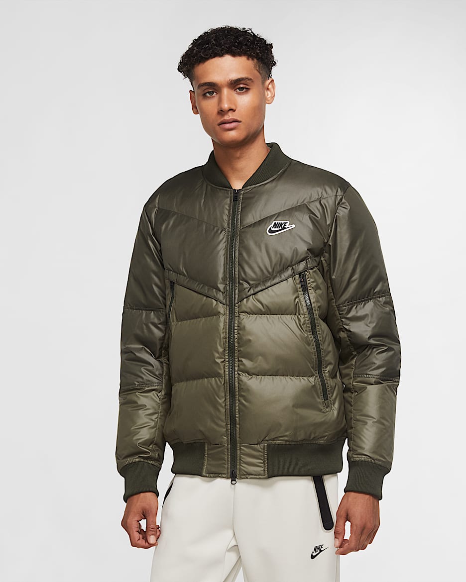 Nike Sportswear Down-Fill Windrunner 男子运动夹克 - 沼泽暮光黄/红杉绿/浅姜黄/黑