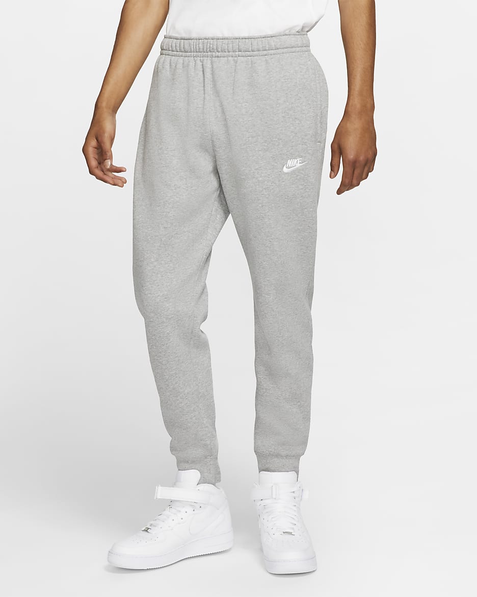 Nike Sportswear Club Fleece 男子加绒长裤 - 调色暗灰/亚银/白色
