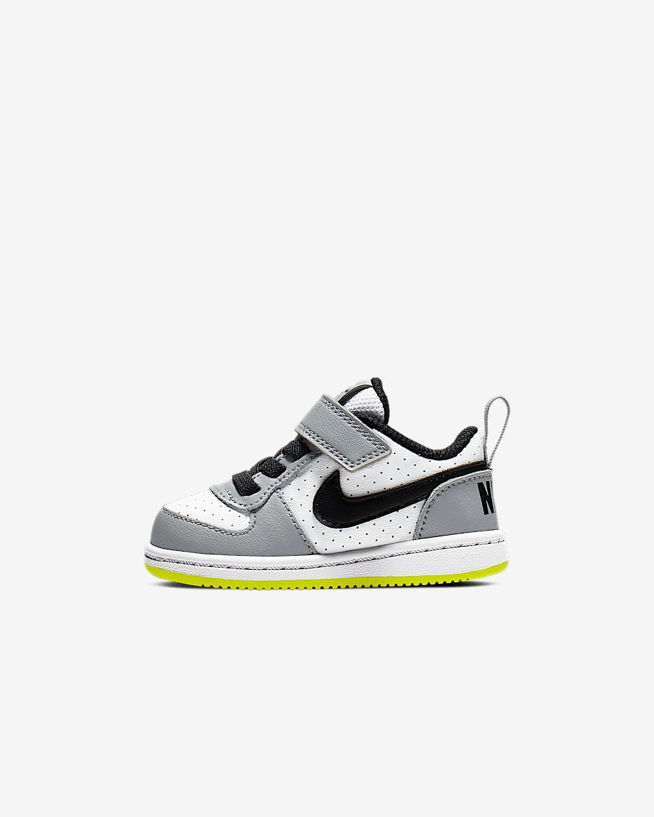 Nike Court Borough Low (TDV) 婴童运动童鞋 - 白色/狼灰/煤黑/黑