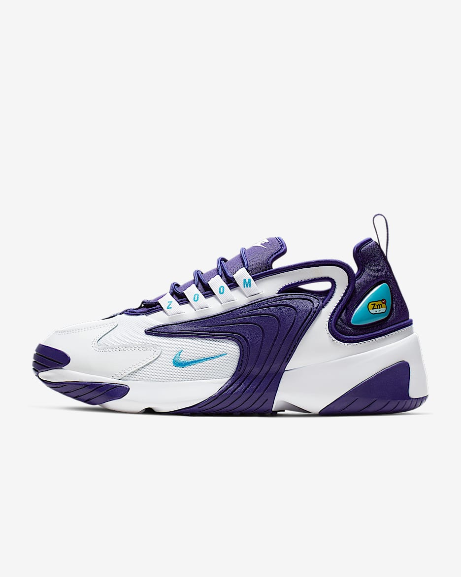 Nike Zoom 2K 男子运动鞋 - 白色/高贵紫/浅怒火蓝