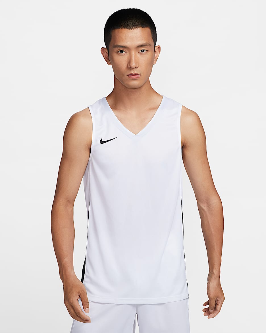 Nike 男子篮球球衣 - 白色/黑/黑