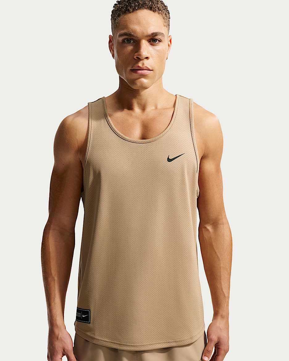 Nike Swim 男子网眼布背心 - 杏茶色/冷灰/黑/黑