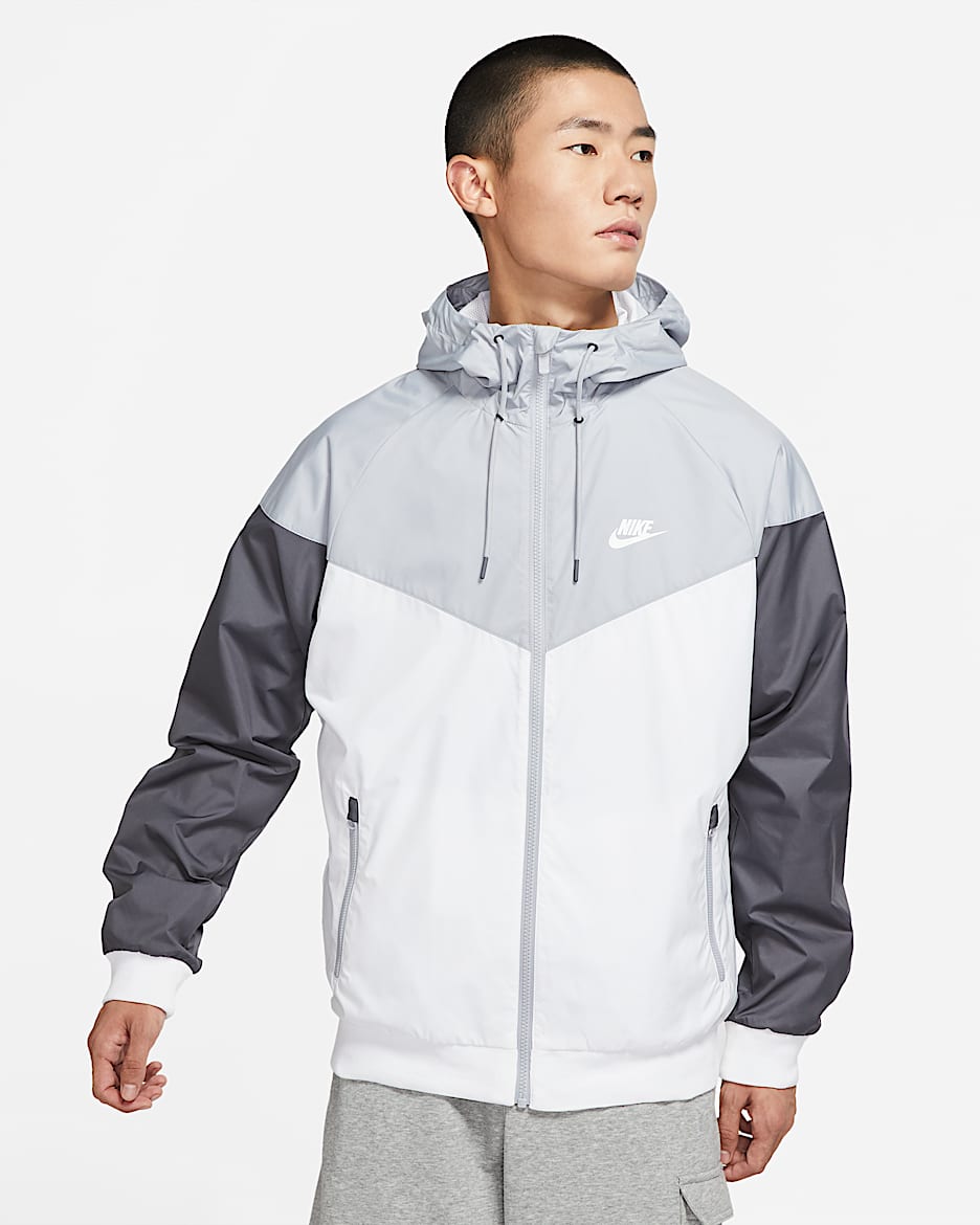 Nike Sportswear Windrunner 男子夹克 - 白色/狼灰/暗灰/白色