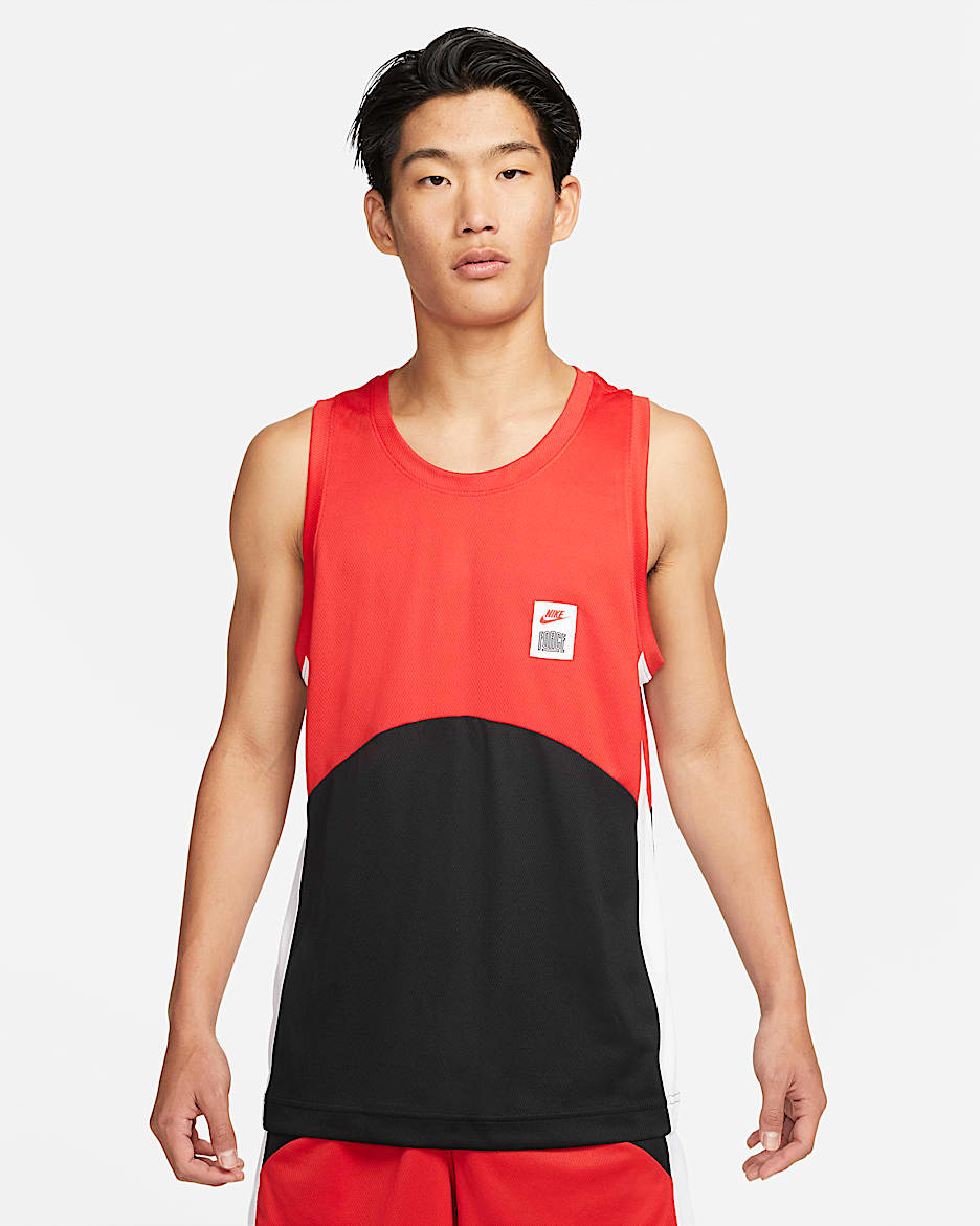Nike Dri-FIT Starting 5 男子速干篮球球衣 - 大学红/黑/白色/大学红