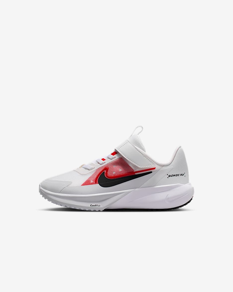 Nike Sonic Fly 耐克超音速号幼童跑步鞋 - 山峰白/大学红/白金色/白色