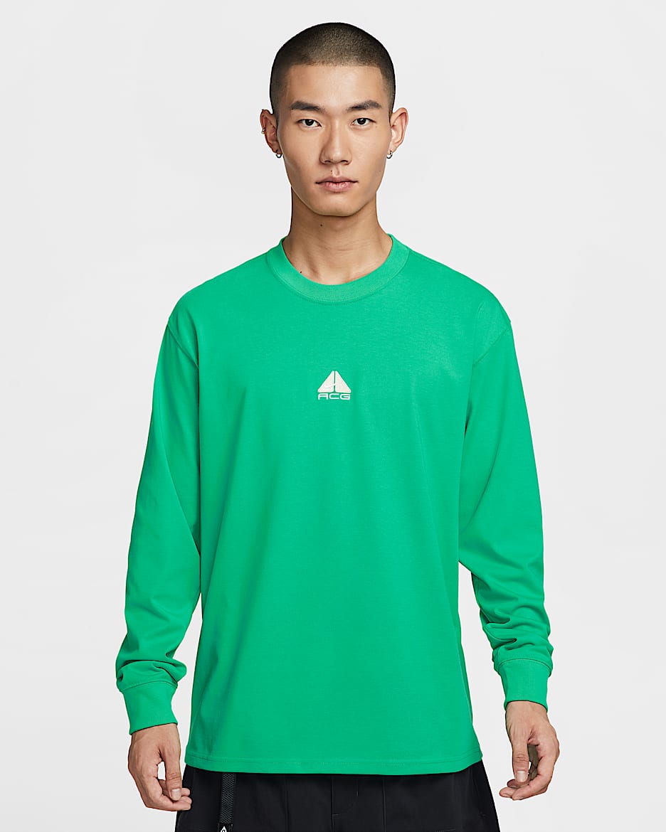 Nike ACG "Lungs" 男子速干长袖T恤 - 体育场绿