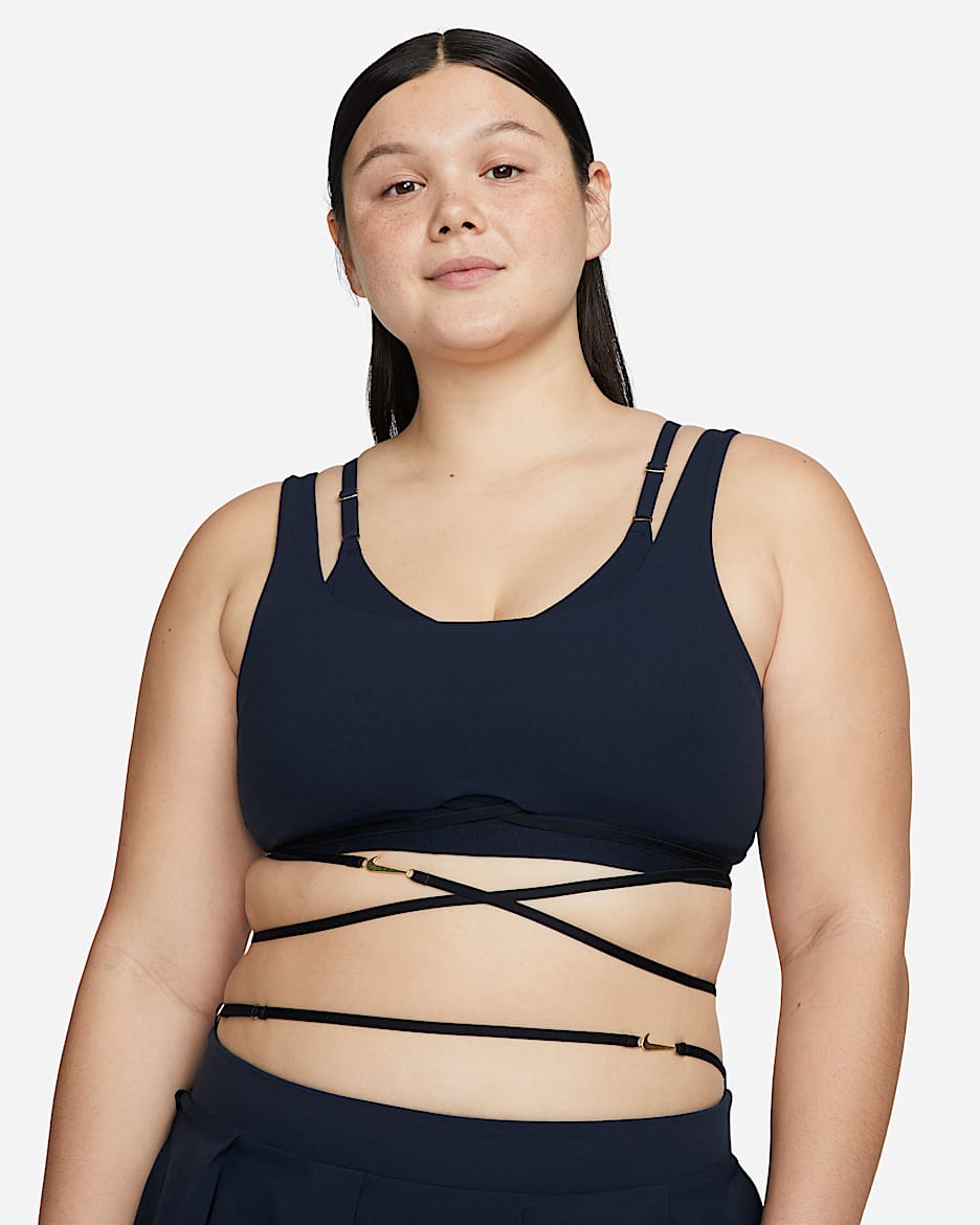 Nike x Jacquemus 女子低强度支撑运动内衣 - 暗蓝黑/黑