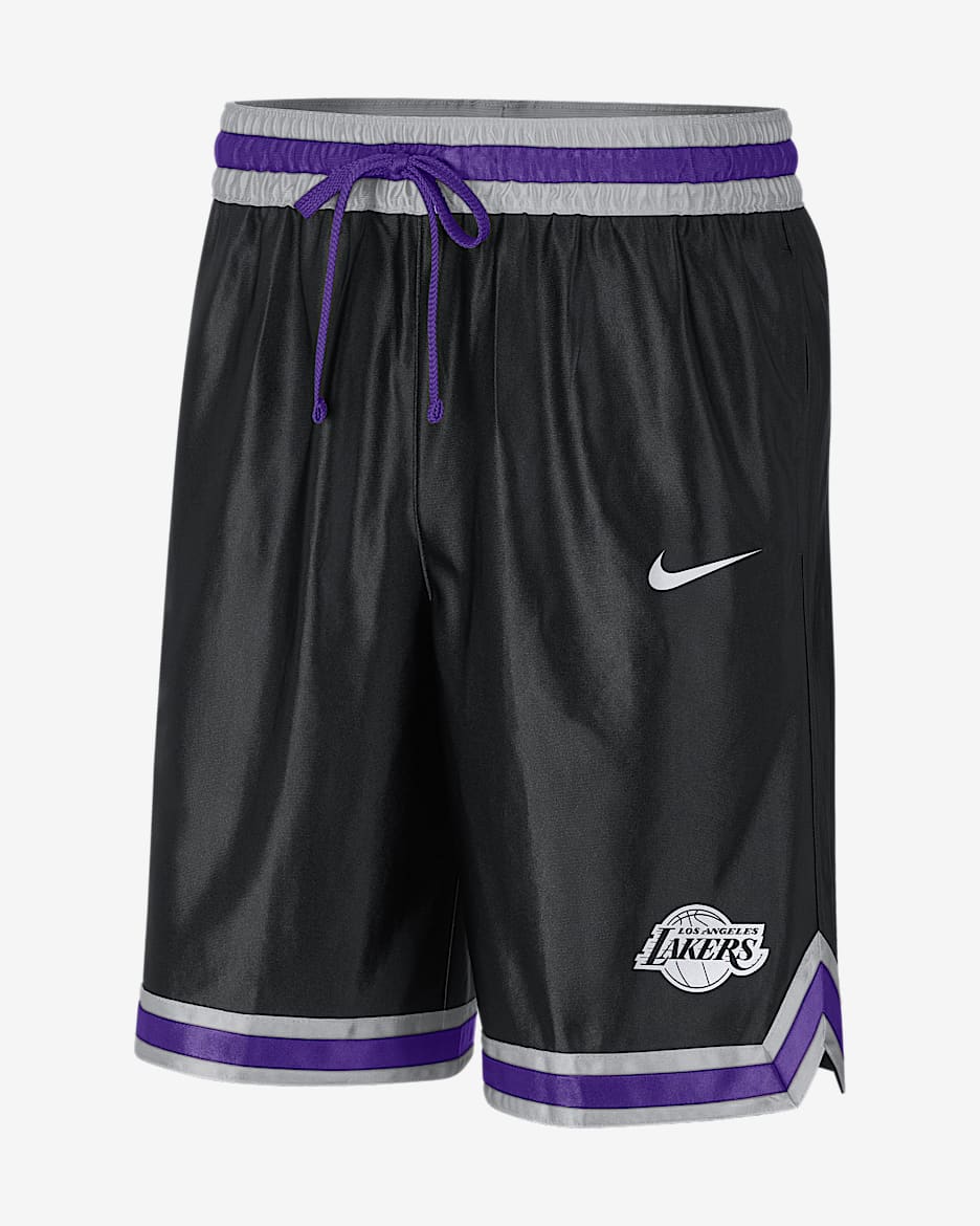 洛杉矶湖人队 Courtside Nike NBA 男子短裤 - 黑/雾灰/全域紫/阿马里洛黄
