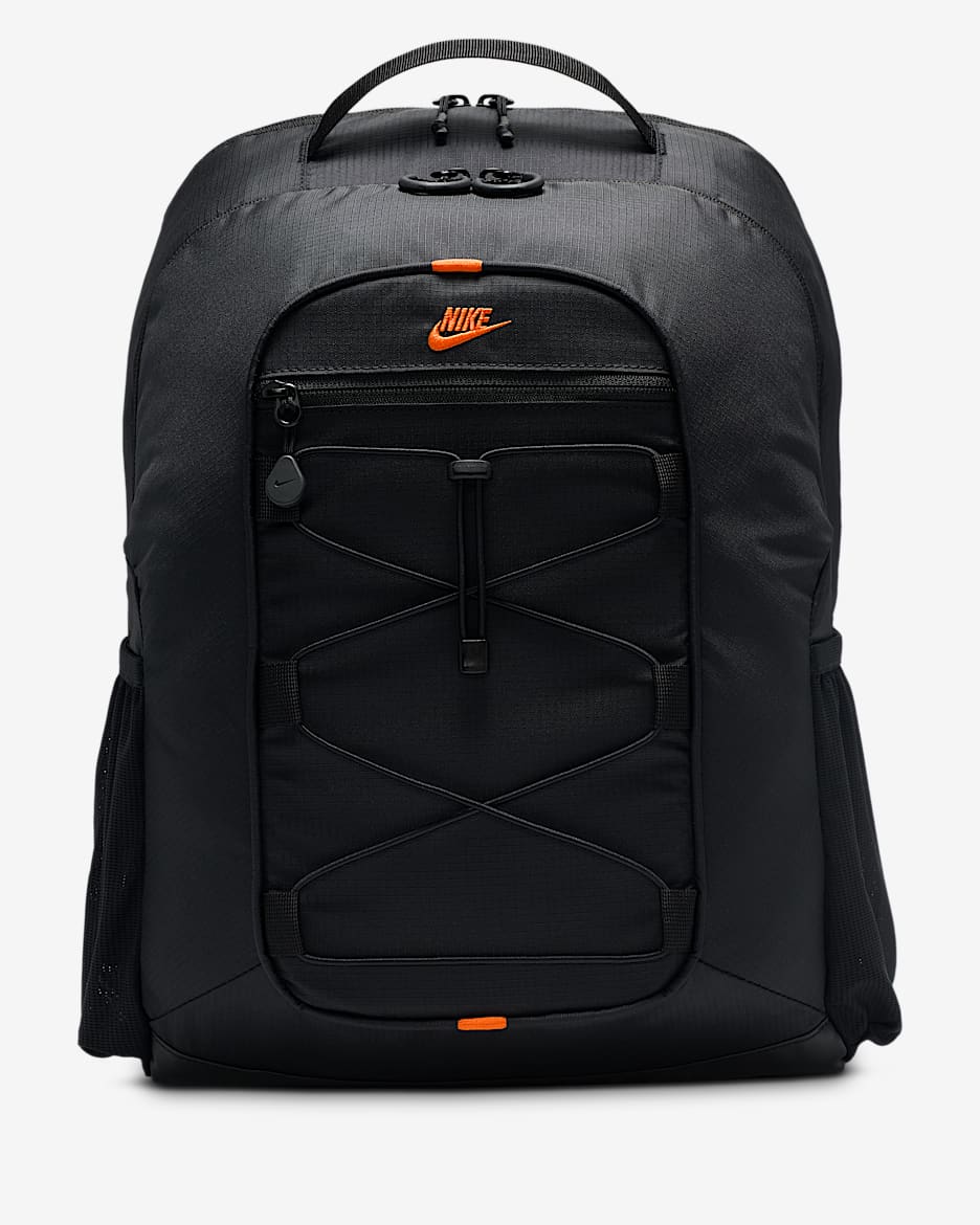 Nike Hayward Scouter 儿童双肩包 - 黑/黑/安全橙