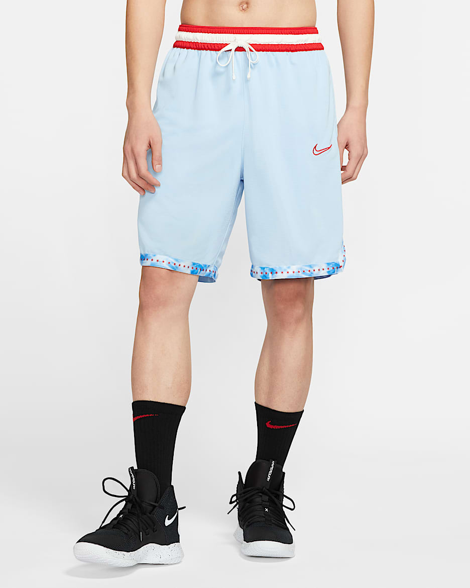 Nike Dri-FIT DNA 男子篮球短裤 - 心灵蓝/大学红