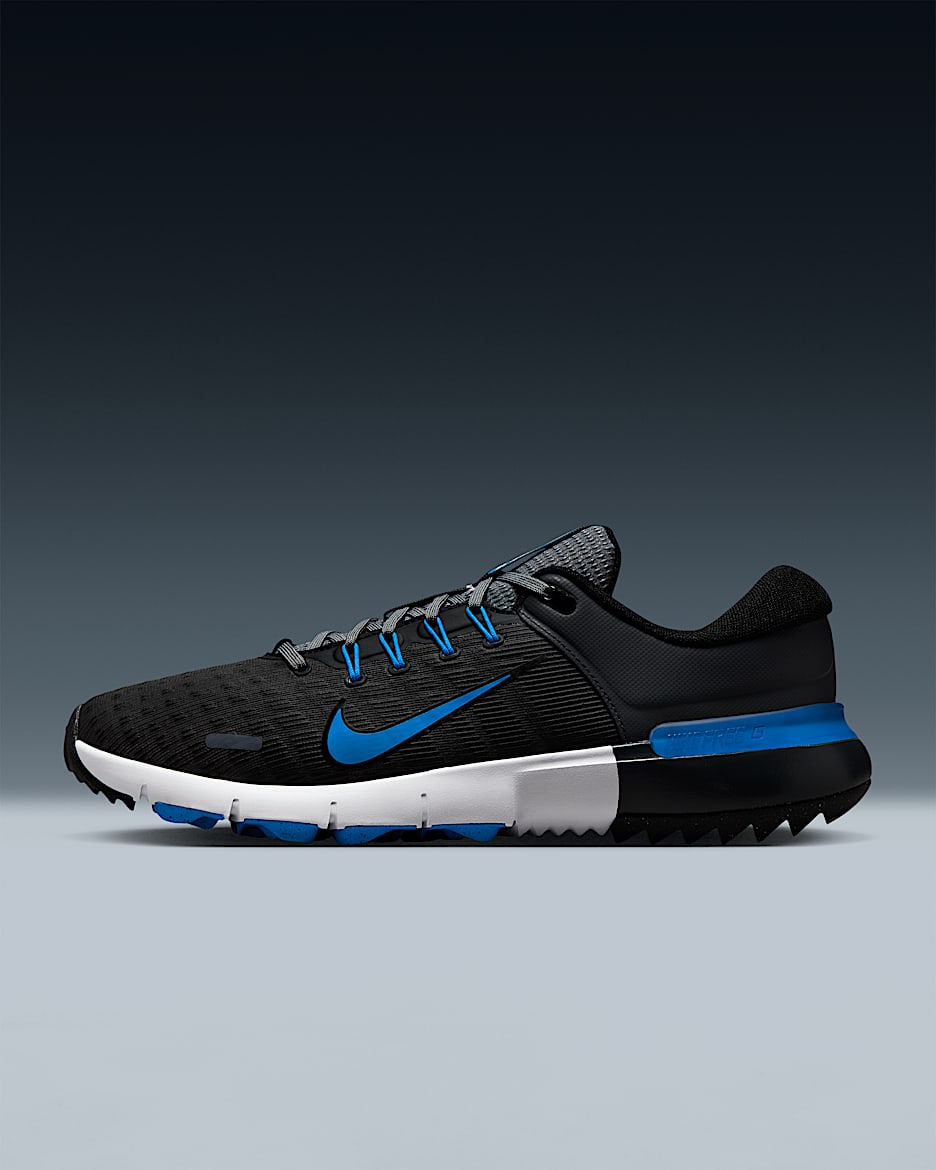 Nike Free Golf NN 男/女高尔夫球鞋 - 煤黑/冷灰/英雄蓝