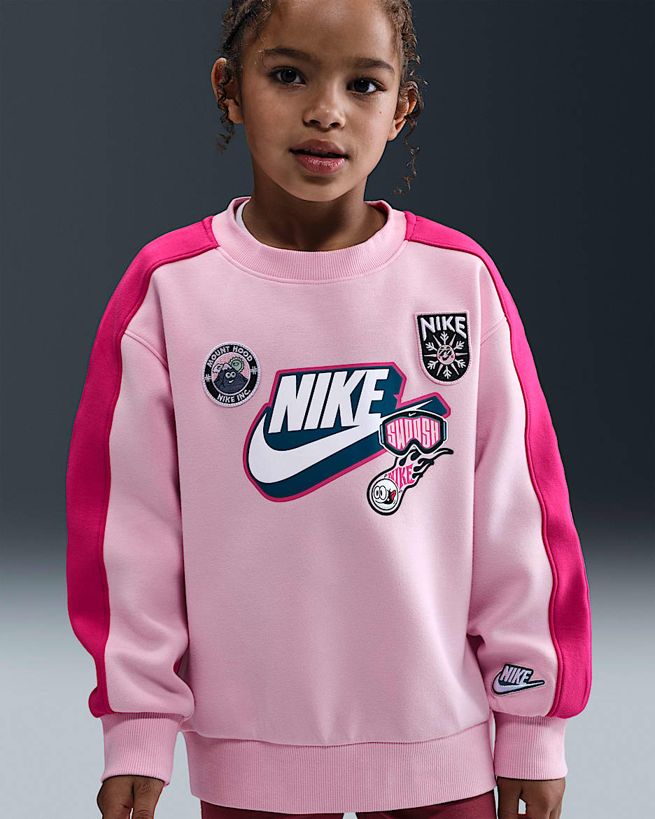 Nike 幼童针织运动衫 - 中柔粉