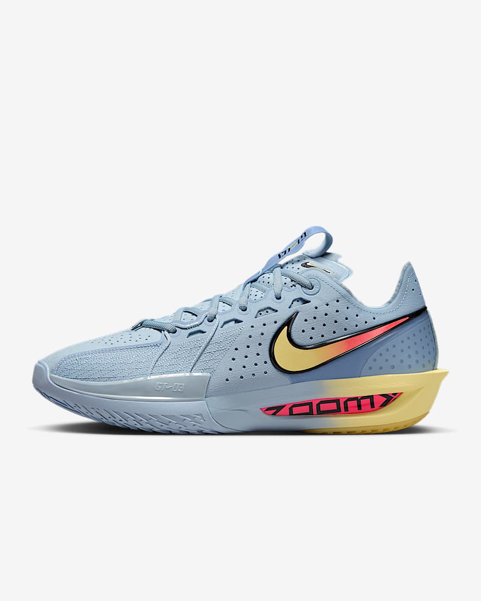 Nike G.T. Cut 3 EP 男/女 ZOOMX 实战篮球鞋 - 浅军械蓝/单车黄/足球灰/亮深红