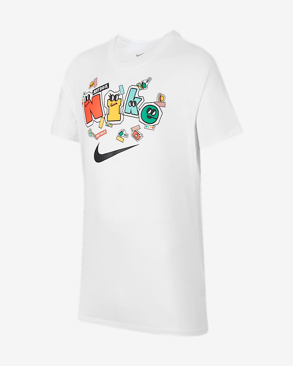 Nike 大童（男孩）T恤 - 白色