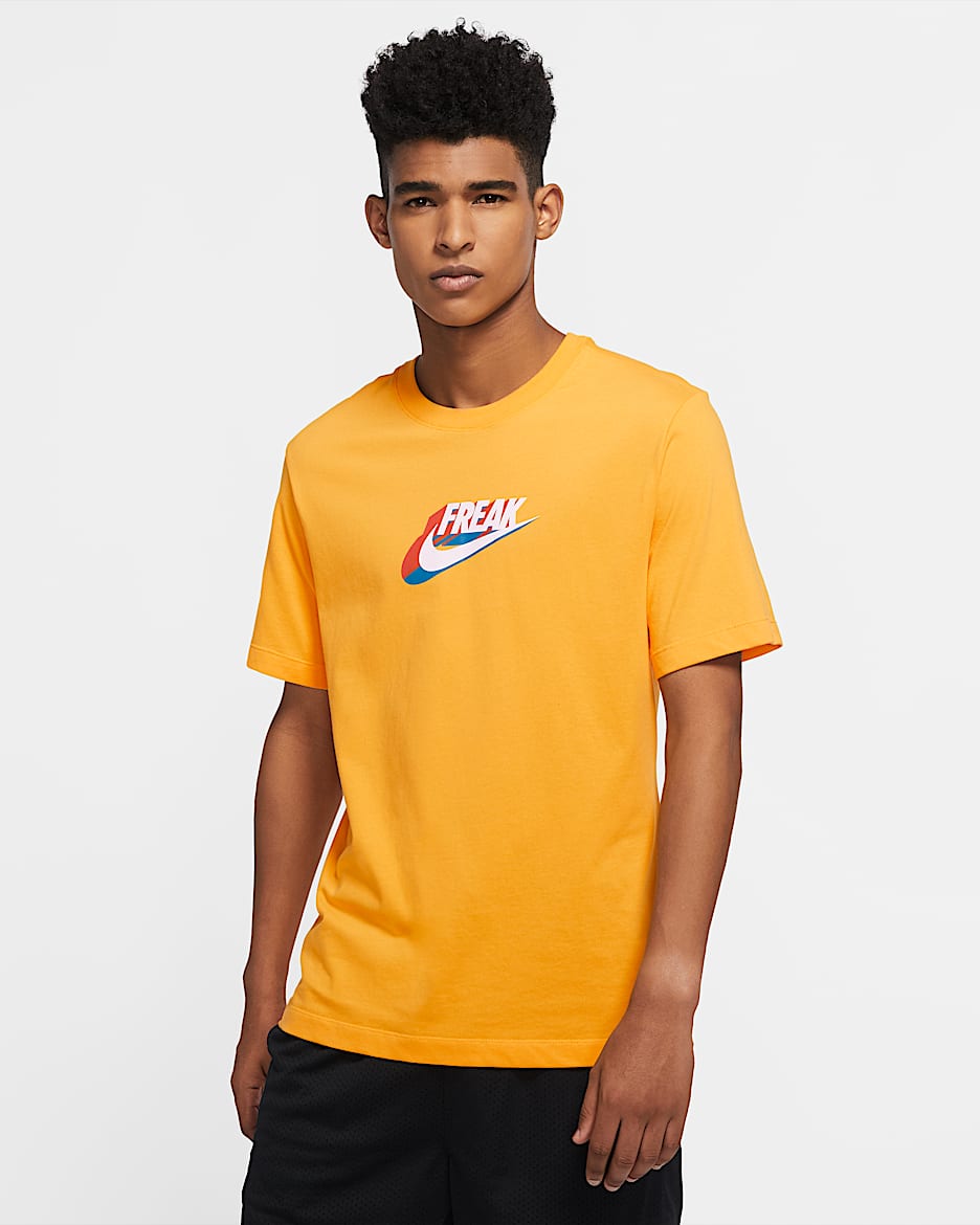 Giannis Swoosh Freak Nike Dri-FIT 男子T恤 - 大学金