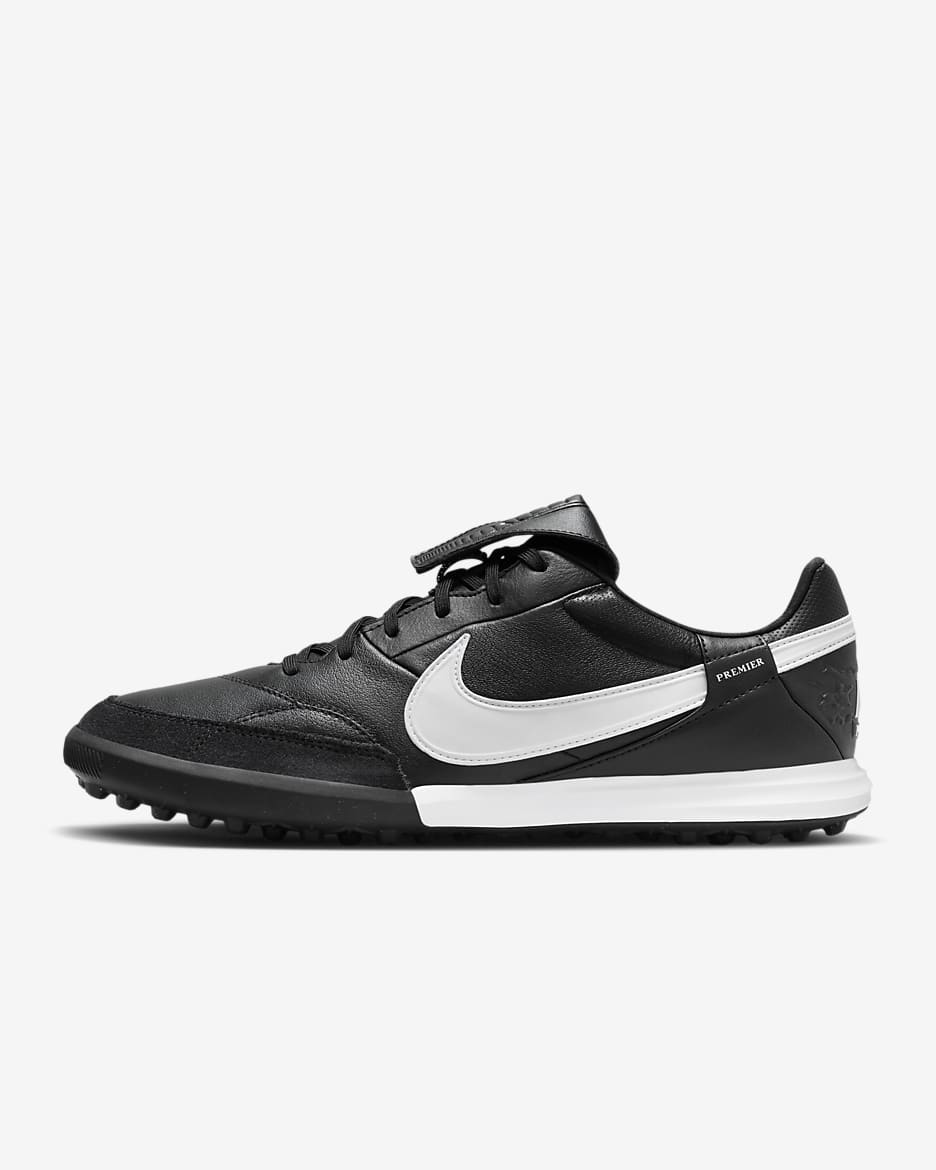 Nike Premier 3 男/女人造场地低帮足球鞋 - 黑/白色