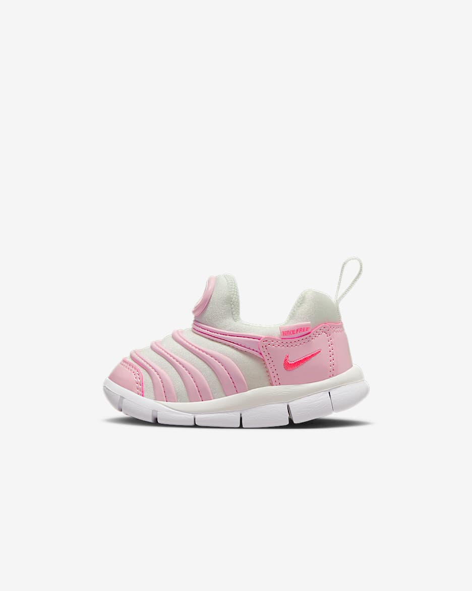 Nike Dynamo Free 耐克毛毛虫婴童一脚蹬易穿脱运动鞋 - 山峰白/泡沫粉/凝视粉