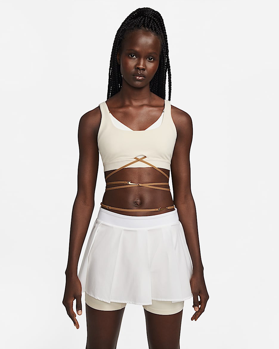 Nike x Jacquemus 女子低强度支撑运动内衣 - 珍珠白/帆白/暗浮木棕