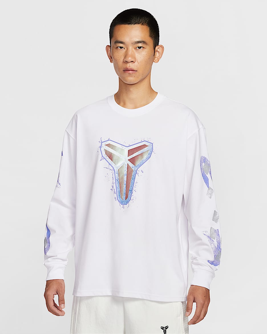 Kobe Dri-FIT 科比男子速干长袖篮球T恤 - 白色