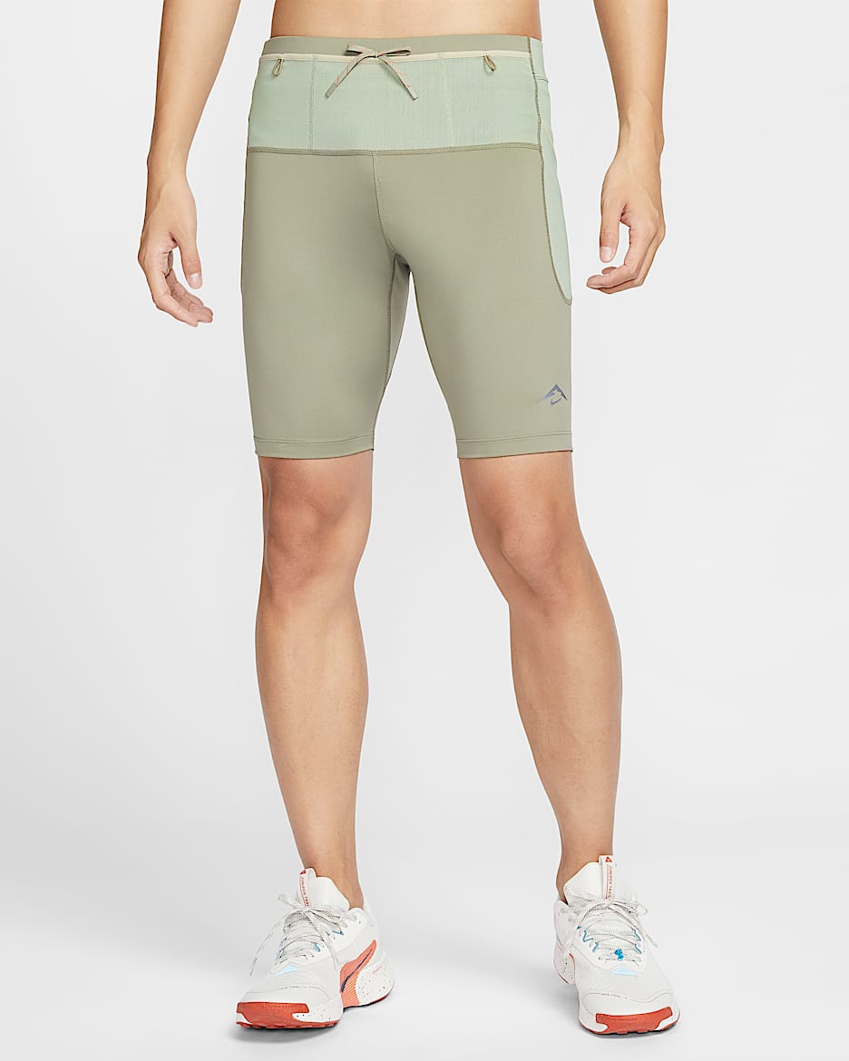 Nike Lava Loops Dri-FIT ADV 男子速干跑步紧身短裤 - 浅军绿/地平线绿/沙漠卡其/黑