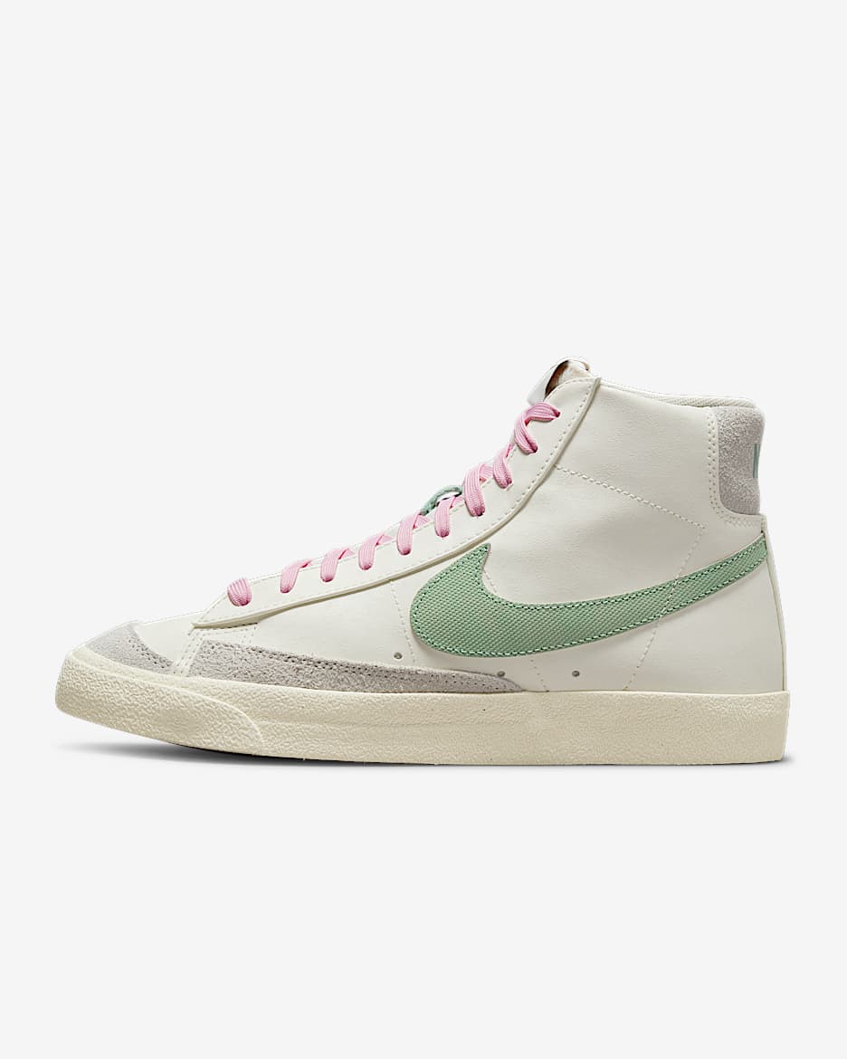 Nike Blazer Mid '77 PRM 男子运动鞋 - 帆白/椰奶色/灰黑/瓷釉绿