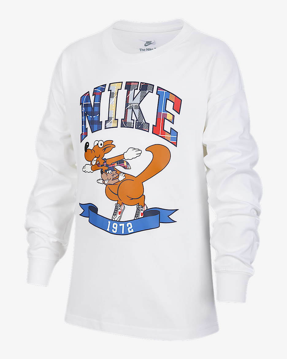 Nike Sportswear 大童长袖T恤 - 白色