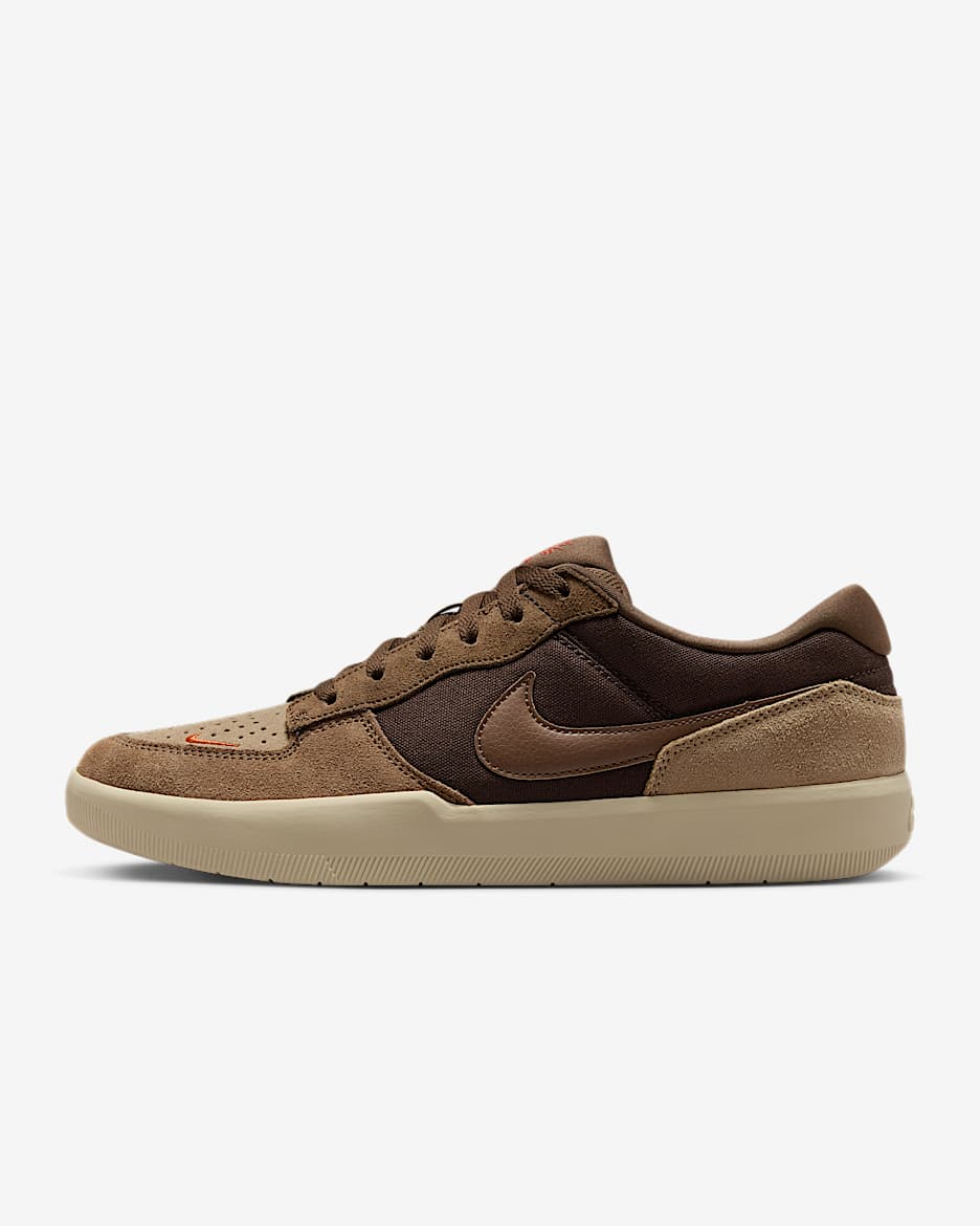 Nike SB Force 58 男/女滑板鞋 - 巴洛克棕/杏茶色/沙漠卡其/苔木棕色