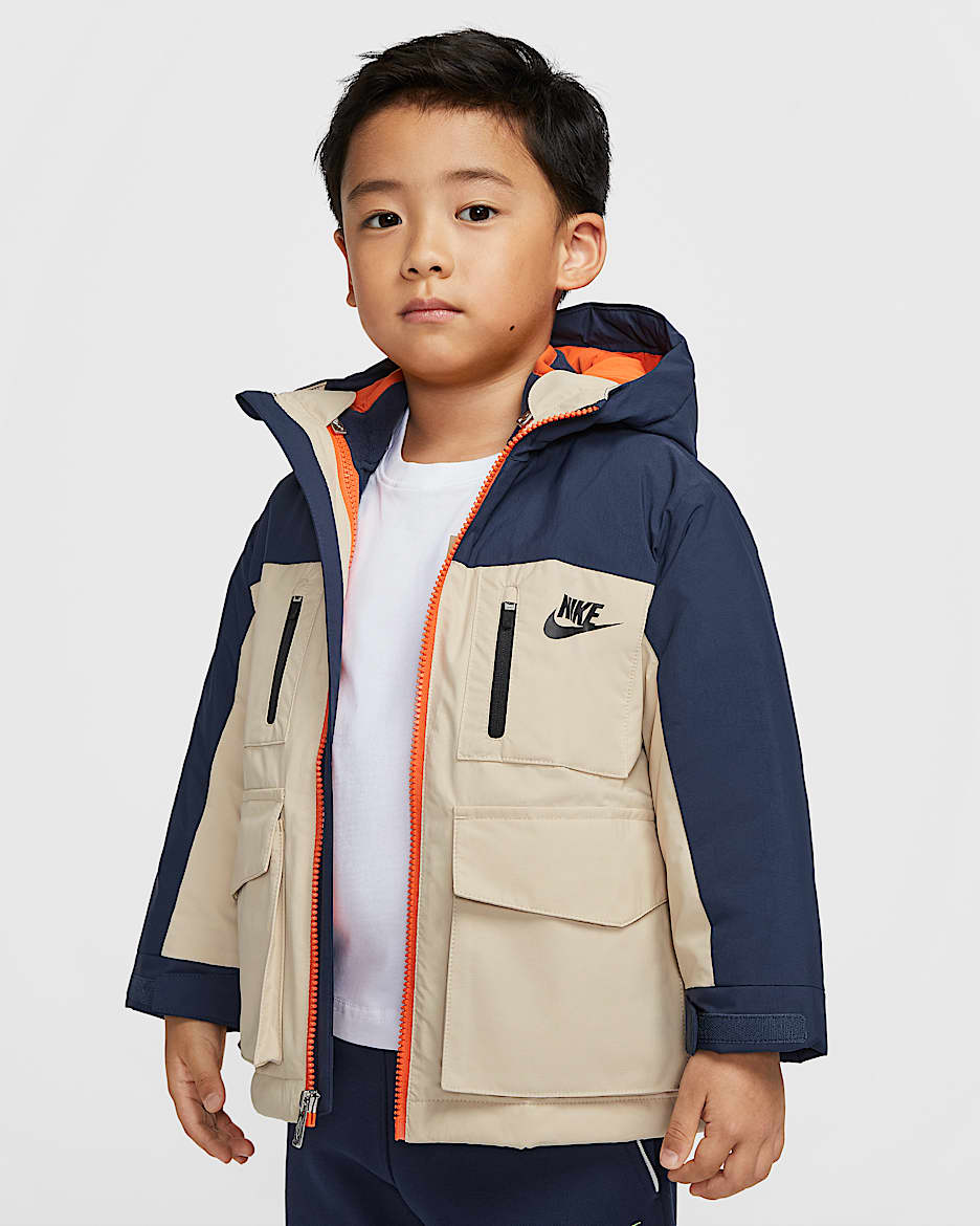Nike 幼童拒水三合一两件套夹克 - 深藏青
