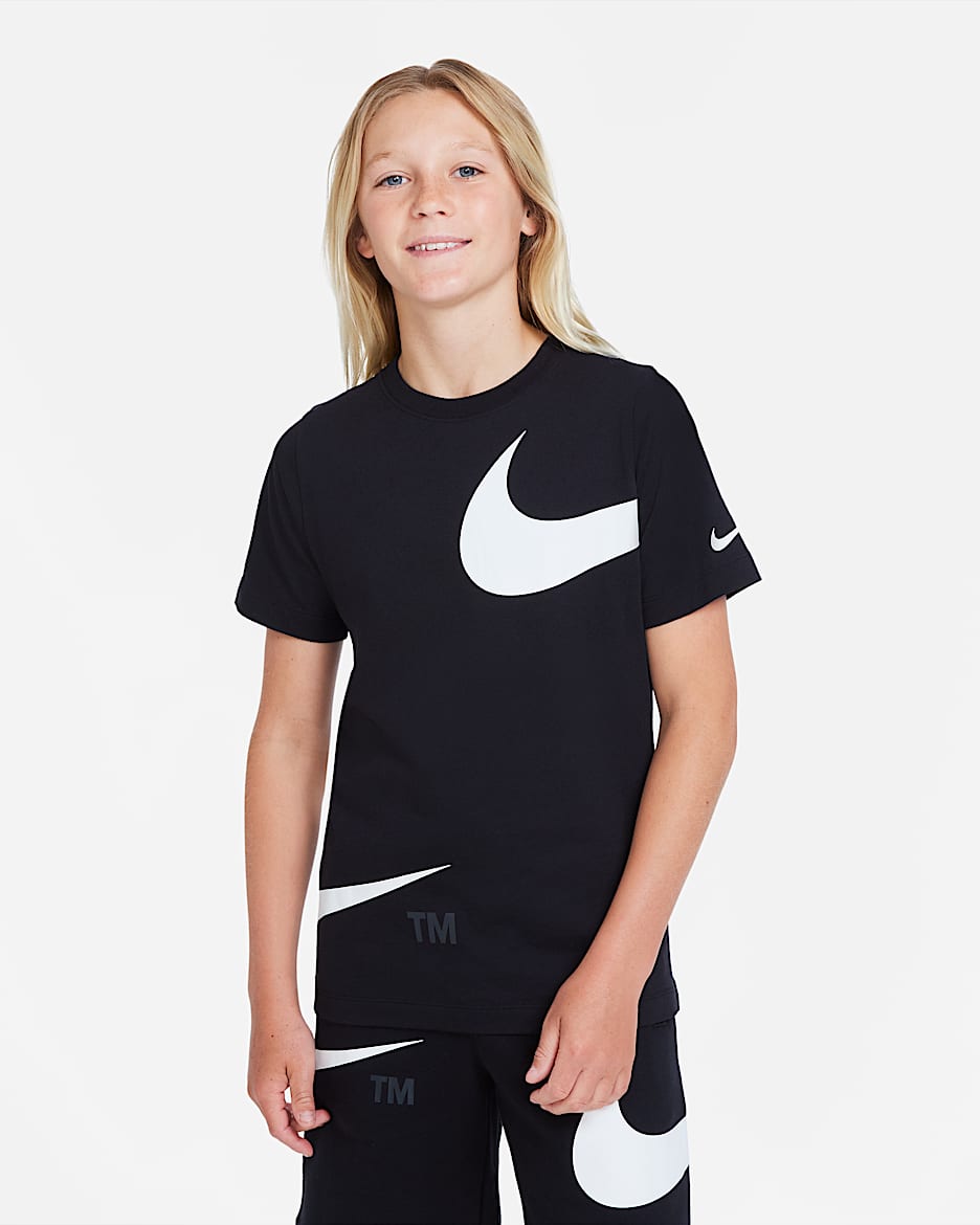 Nike Sportswear 大童(男孩)T恤 - 黑
