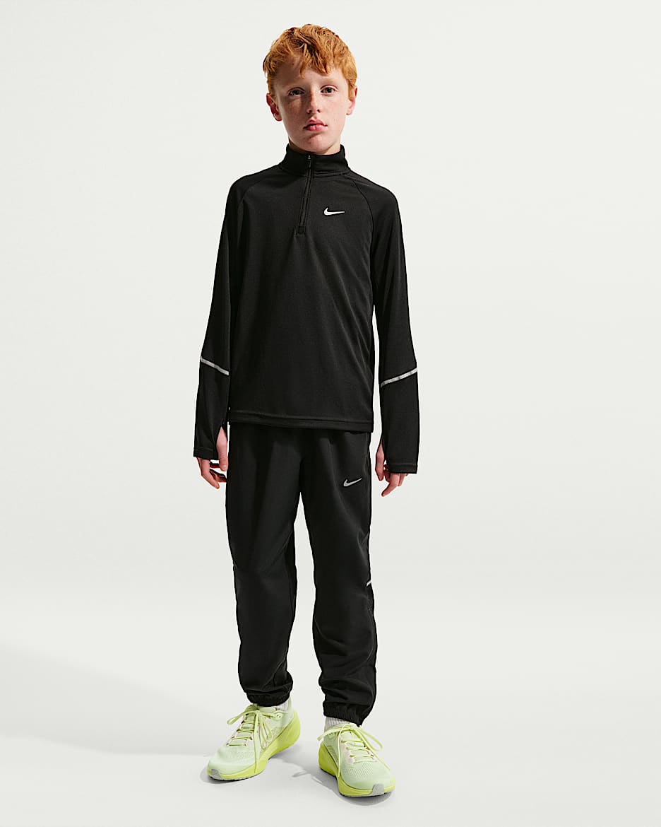 Nike Miler Dri-FIT 大童速干梭织长裤 - 黑