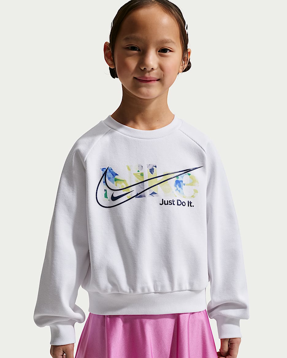 Nike Move With Nature 幼童圆领上衣 - 白色/蓝色/黄色/黑