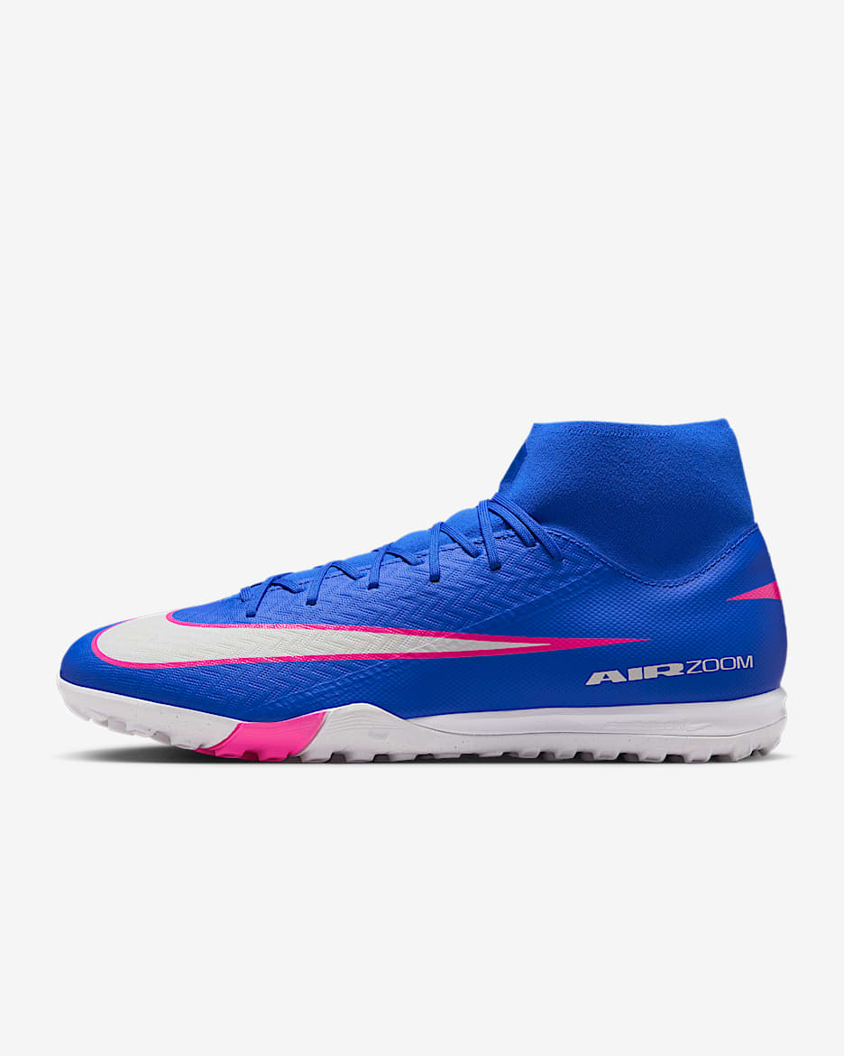 Nike Mercurial Superfly 10 Academy 耐克刺客系列 TF 人造场地高帮足球鞋 - 赛车蓝/白色