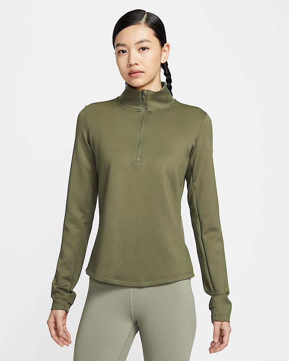 Nike One Therma-FIT 女子上衣 - 中橄榄绿