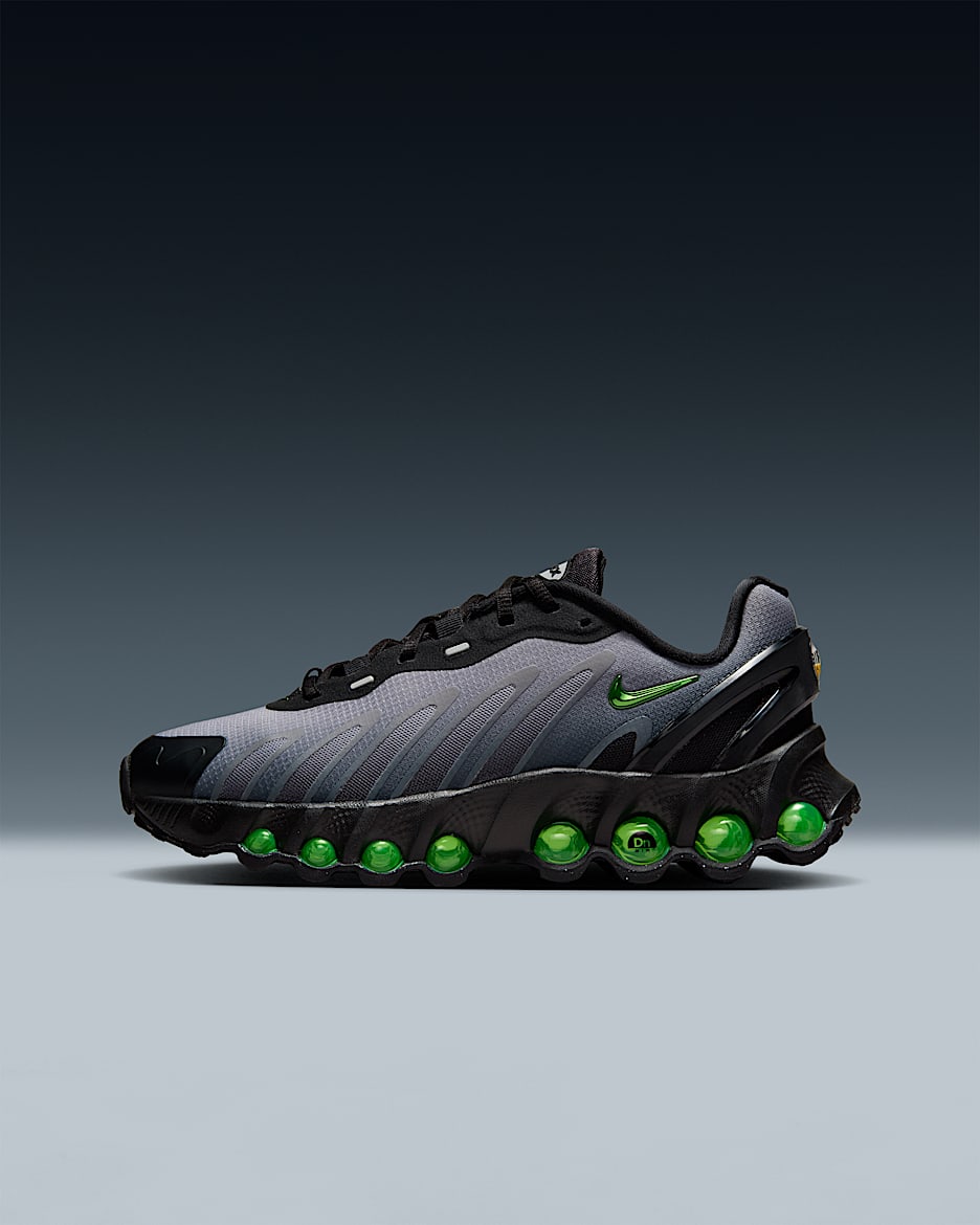 Nike Air Max Dn8 大童运动鞋 - 黑/浅烟灰/黑/荧光黄
