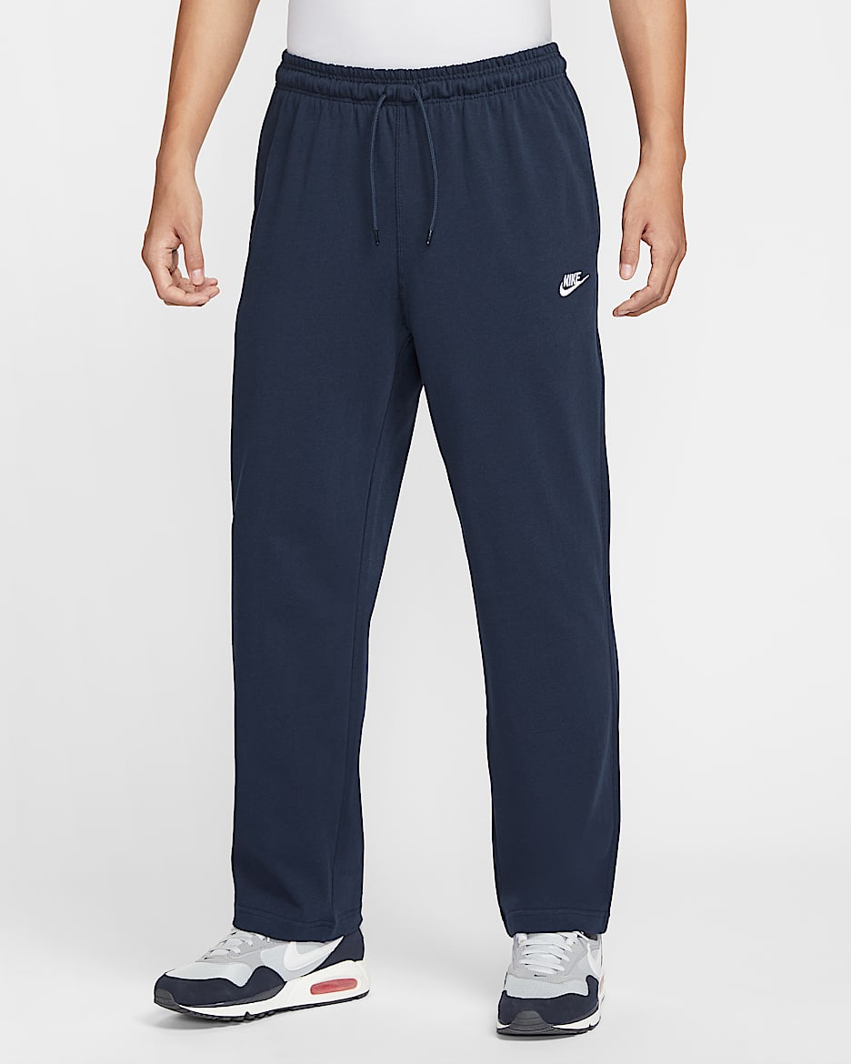 Nike Sportswear Club 男子针织长裤 - 黑曜石色/白色