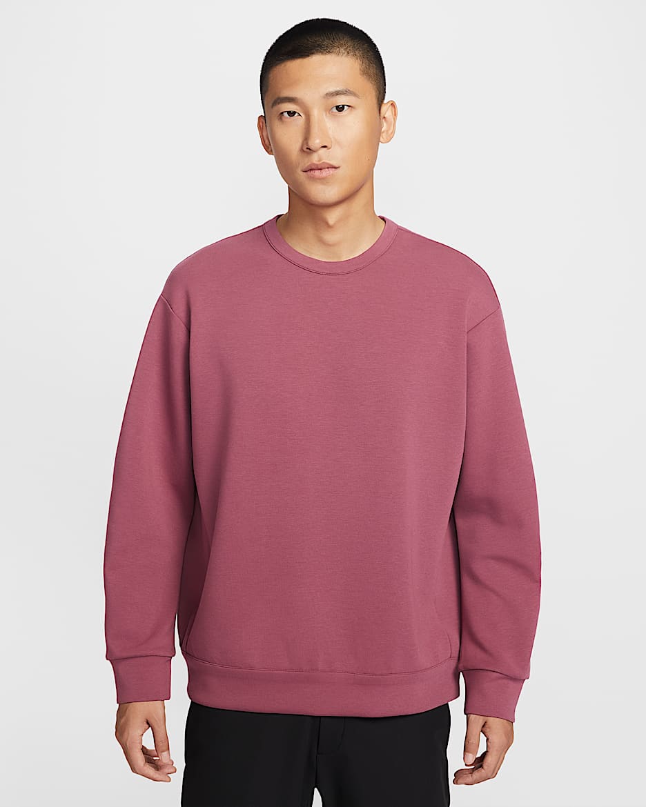 Nike 24.7 ImpossiblySoft Dri-FIT 男子速干圆领上衣 - 烟灰粉/浅软石褐