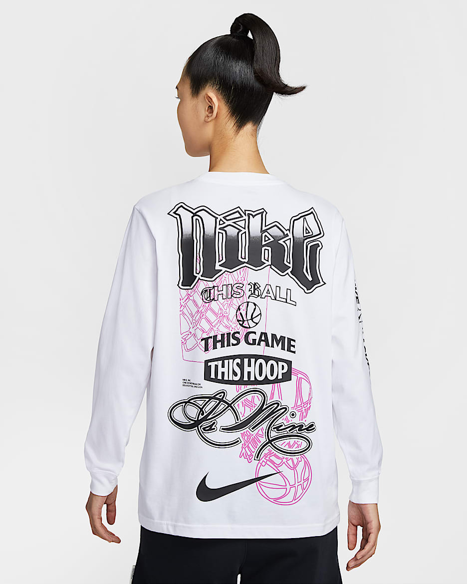 Nike Dri-FIT 女子速干长袖篮球T恤 - 白色