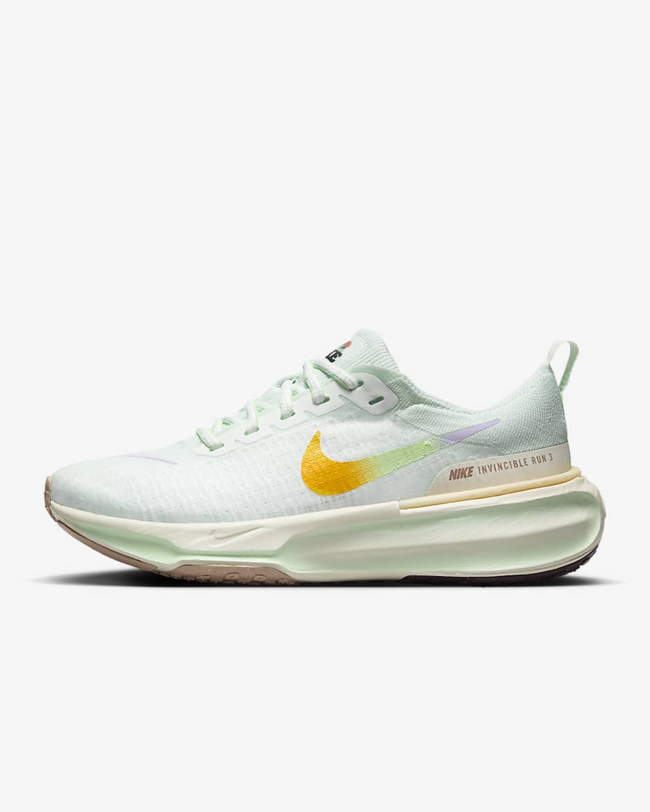Nike Invincible 3 女子公路跑步鞋 - 微绿/帆白/薄雾紫/多色