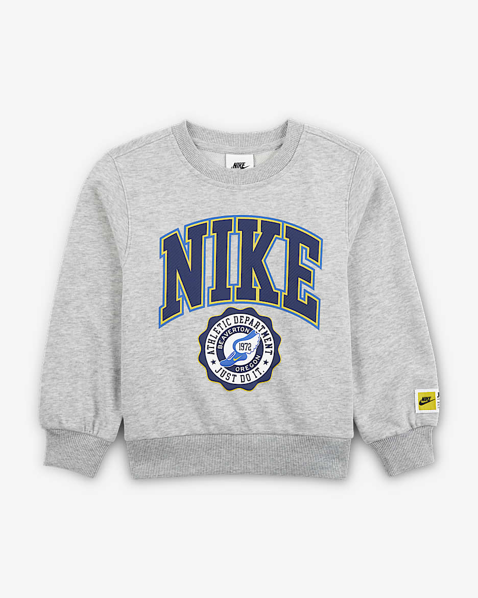 Nike Sportswear 幼童印花圆领上衣 - 浅烟灰