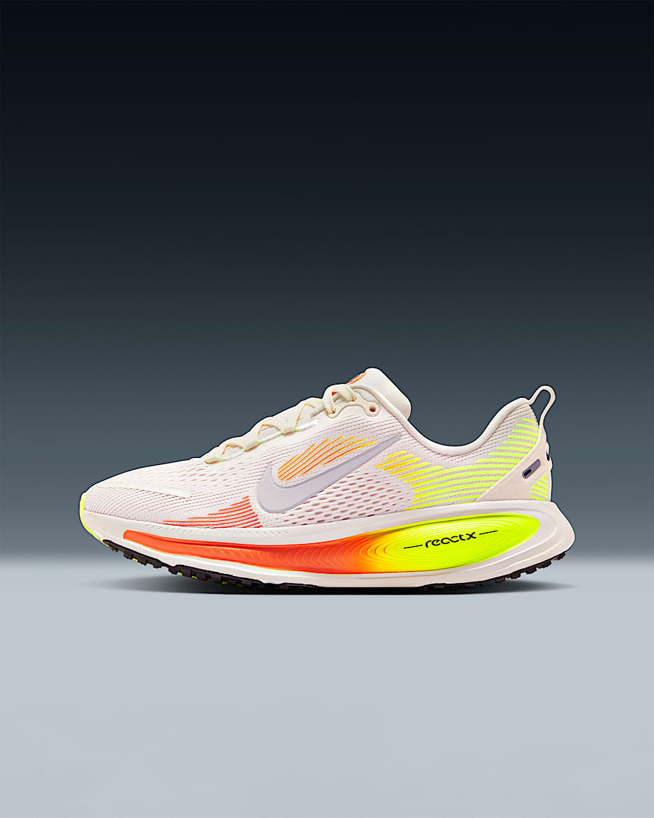 Nike Vomero 18 耐克小迈柔大童公路跑步鞋 - 幻影灰白/橙红/微黄绿/黑