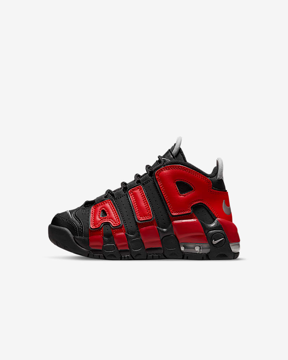Nike Air More Uptempo 幼童运动鞋 - 黑/深藏青/白色/大学红