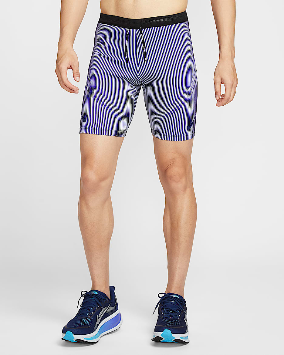 Nike AeroSwift Dri-FIT ADV 男子速干跑步紧身短裤 - 波斯紫/幻影/黑/空间蓝