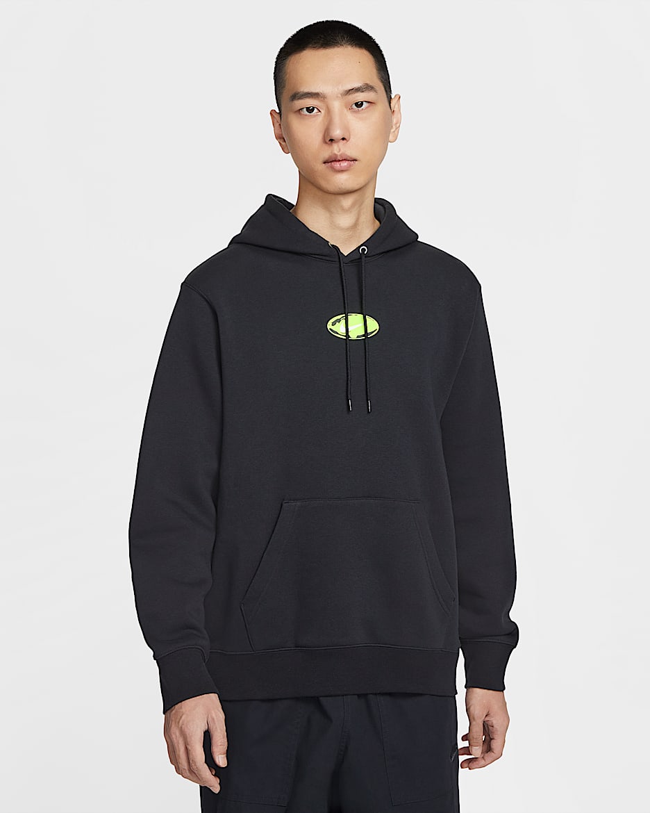 Nike Sportswear Club 男子加绒套头连帽衫 - 黑