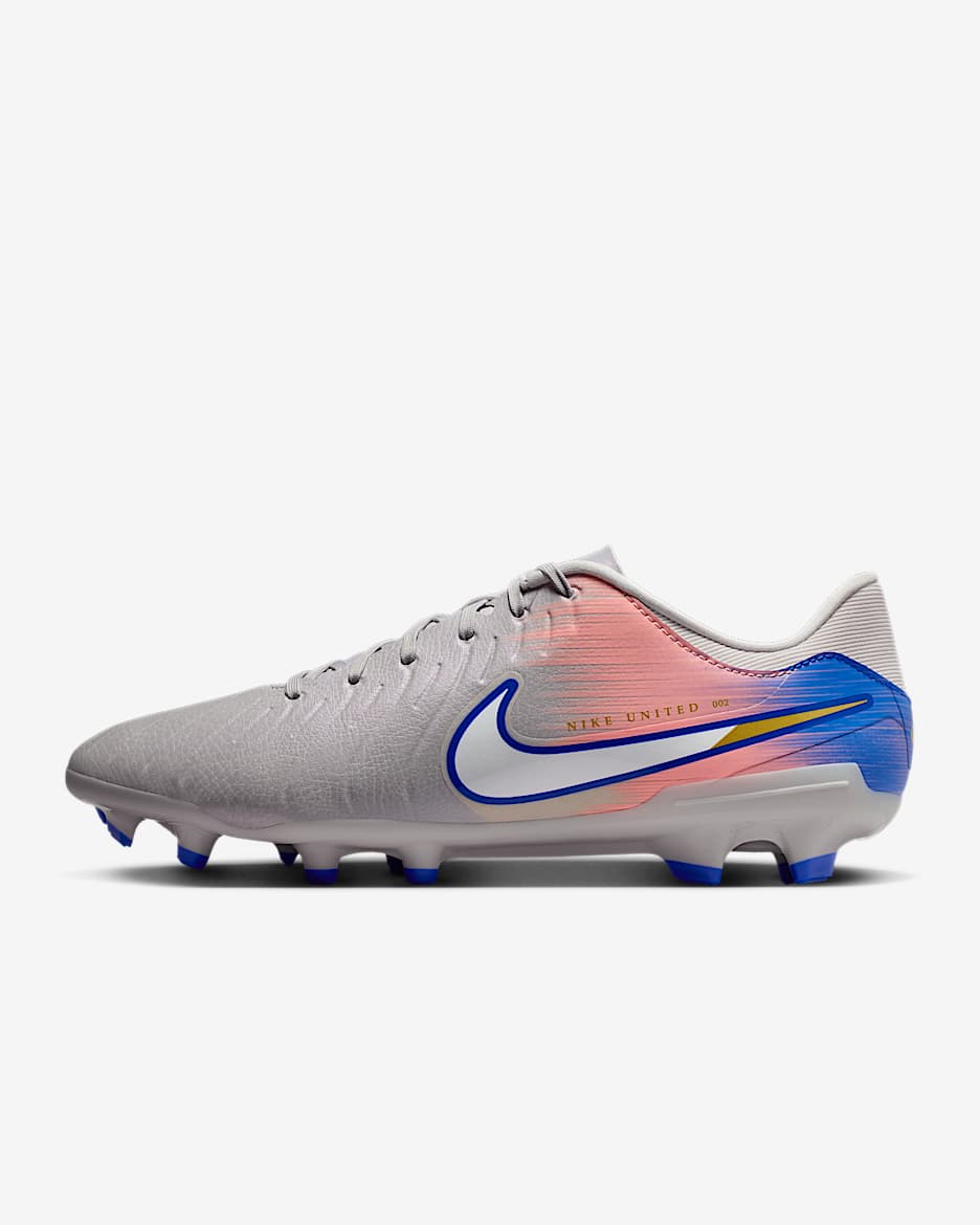 Nike United Tiempo Legend 10 Academy 耐克传奇系列男/女 MG 多种场地低帮足球鞋 - 苍野灰/赛车蓝