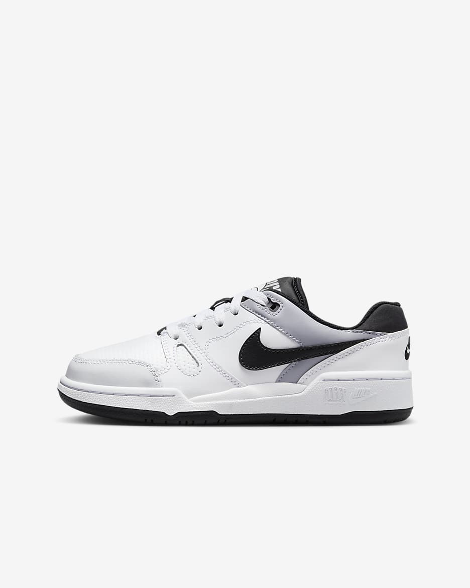 Nike Full Force Low 大童运动鞋 - 白色/青灰/黑/黑